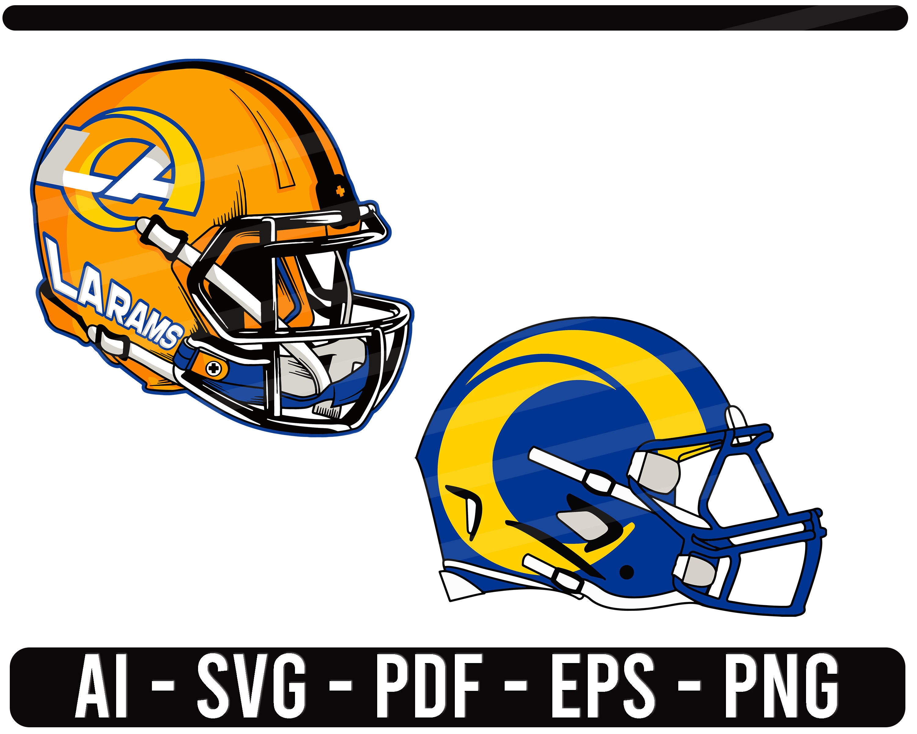 Los Angeles Rams Helmet SVG NFL sports Logo Football cut file Etsy