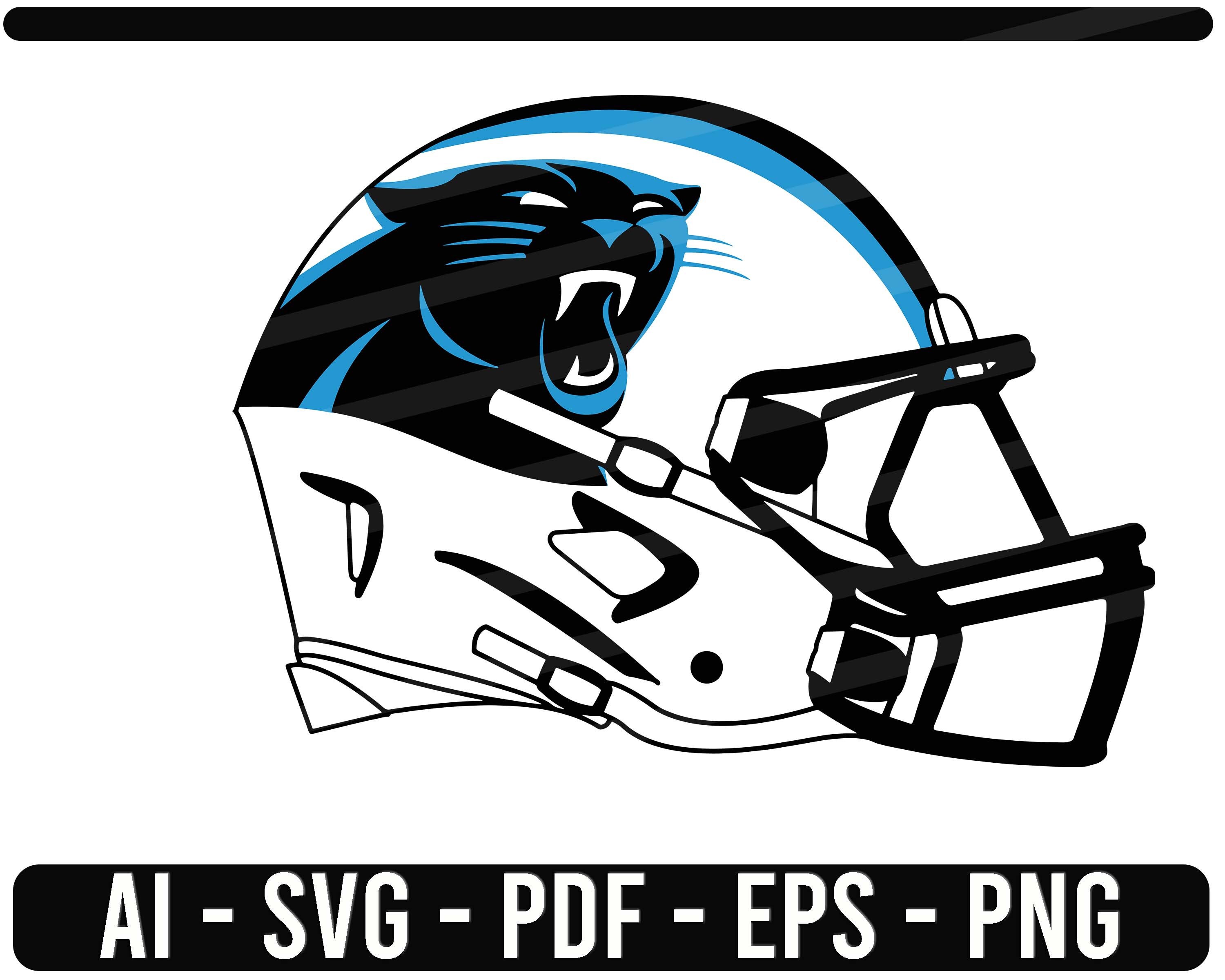 Carolina Panthers Helmet SVG NFL sports Logo Football cut file Etsy