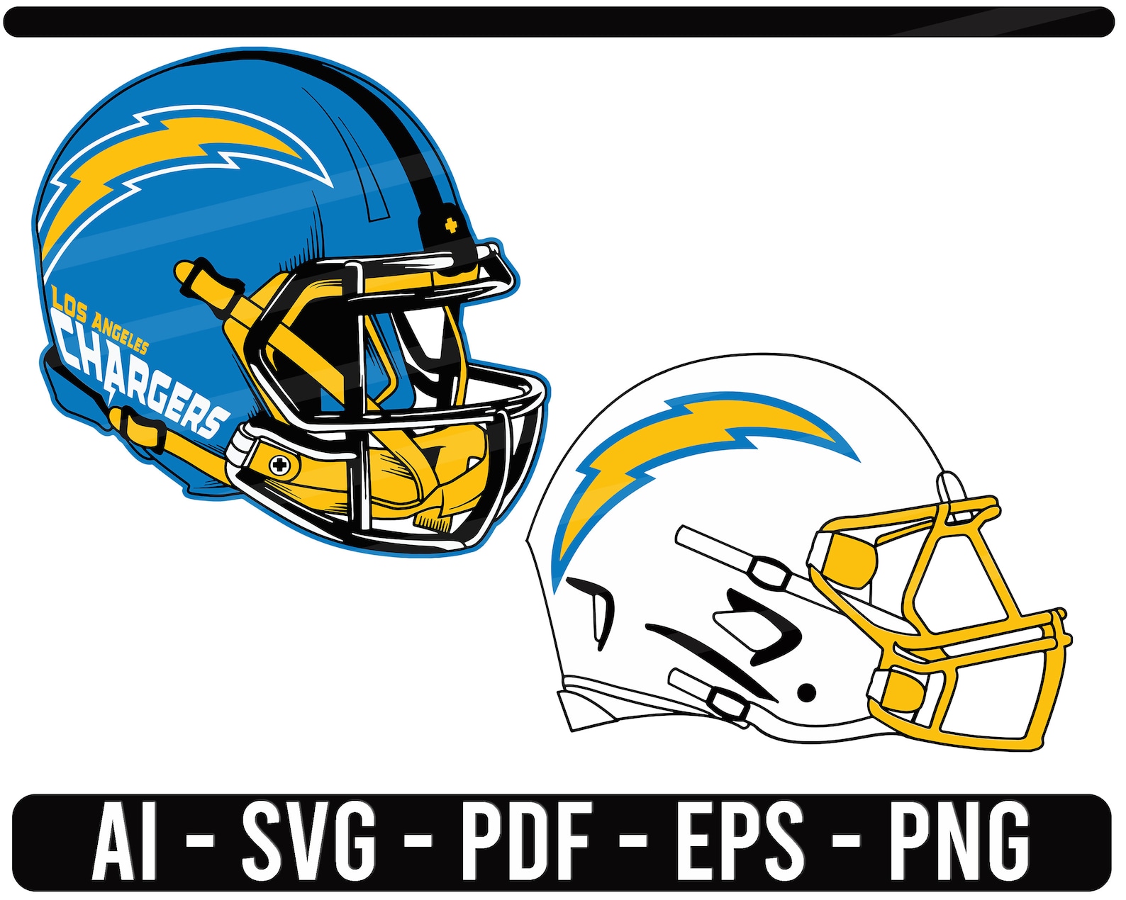 Los Angeles Chargers Helmet Svg Nfl Sports Logo Football Cut Etsy
