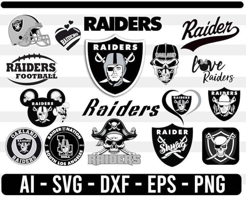 Oakland Raiders SVG NFL sports Logo Football cut file for | Etsy