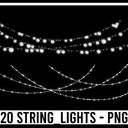 String Lights Clipart Fairy Lights Clip Art Party Lights Etsy