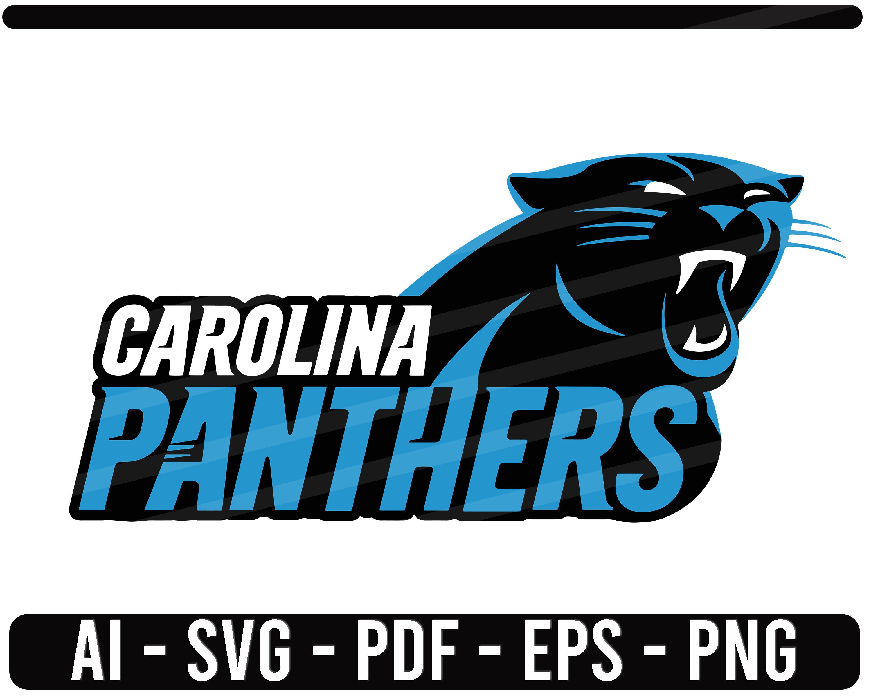 Carolina Panthers SVG NFL sports Logo Football cut file for Etsy