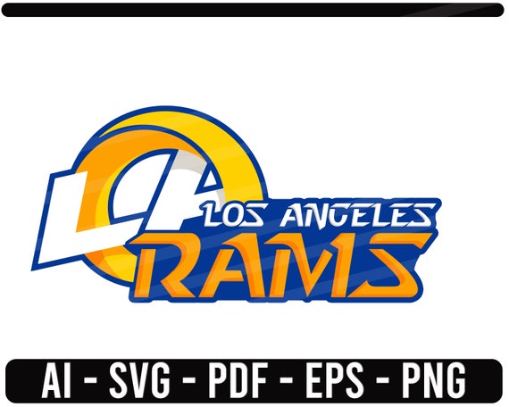 Los Angeles Rams Lettering SVG NFL sports Logo Football cut | Etsy