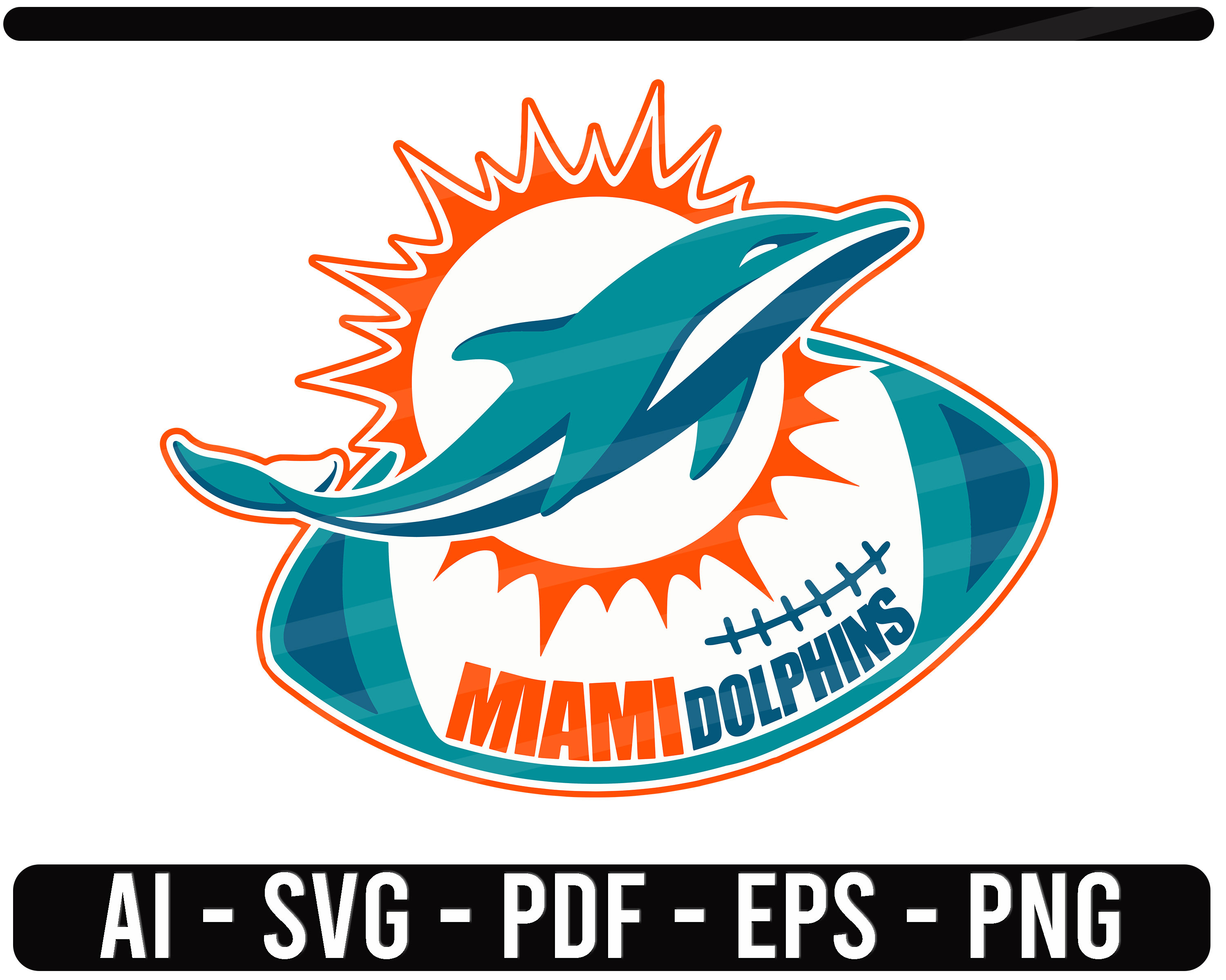 Miami Dolphins Svg Football Team Logo Svg Football Svg Ncaa Svg Nfl ...