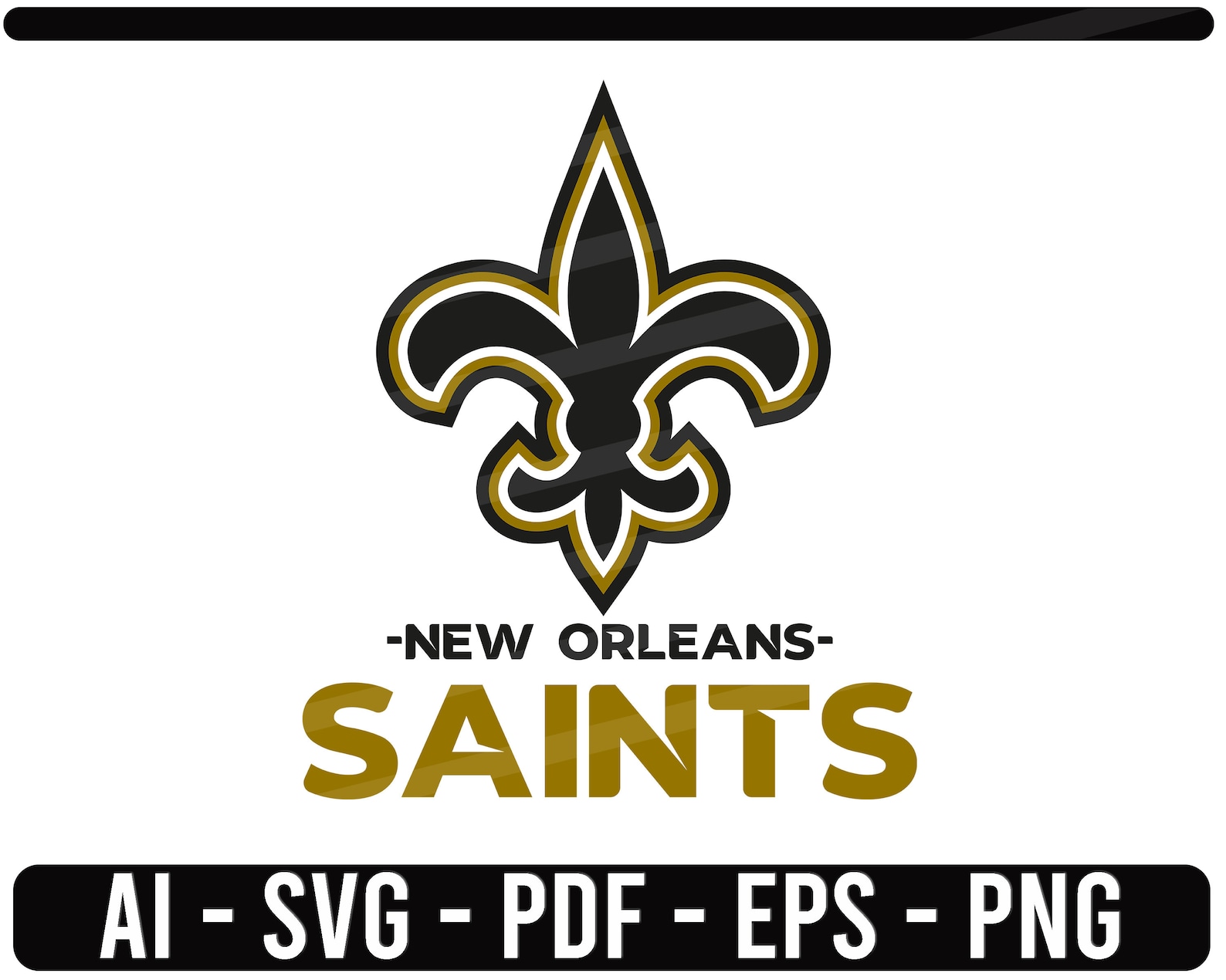 New Orleans Saints SVG NFL sports Logo Football cut file for Etsy