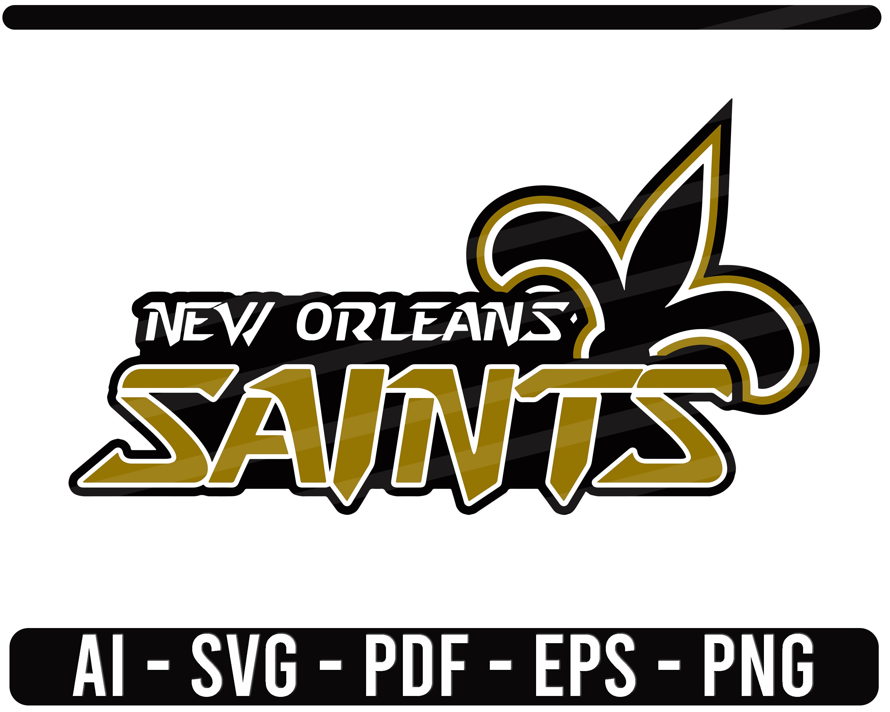 New Orleans Saints Lettering SVG NFL sports Logo Football cut file fo…