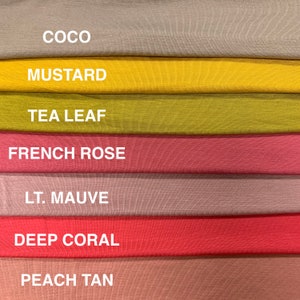 60” Rayon Spandex Jersey Knit Fabric Oeko-Tex Dye by The Yard - 1 Yard