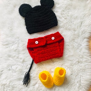 Mickey Mouse baby costume for disney photo shoot