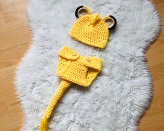 The Lion King Simba baby costumes, sizes 0-3 months and 3-6 months up to 24 months, handmade crochet Disney