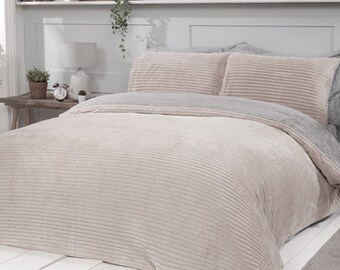 cosy teddy reversible duvet set