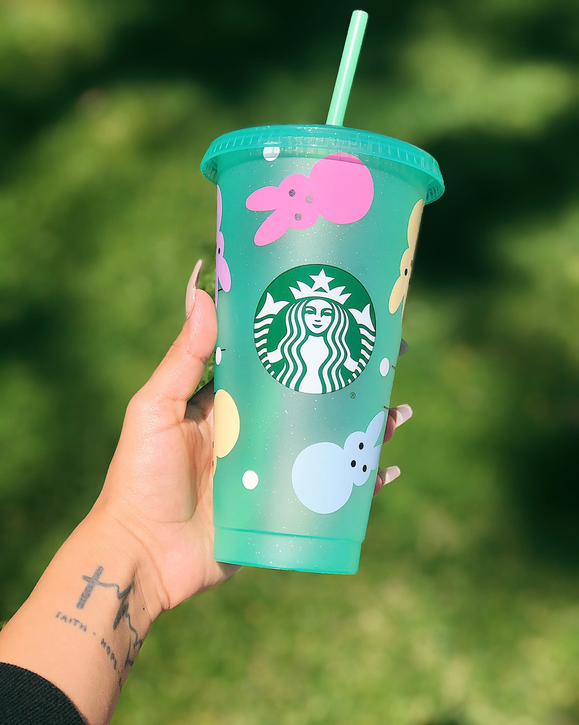 Easter cup Starbucks cup Easter 24oz Starbucks Reusable Cup Etsy
