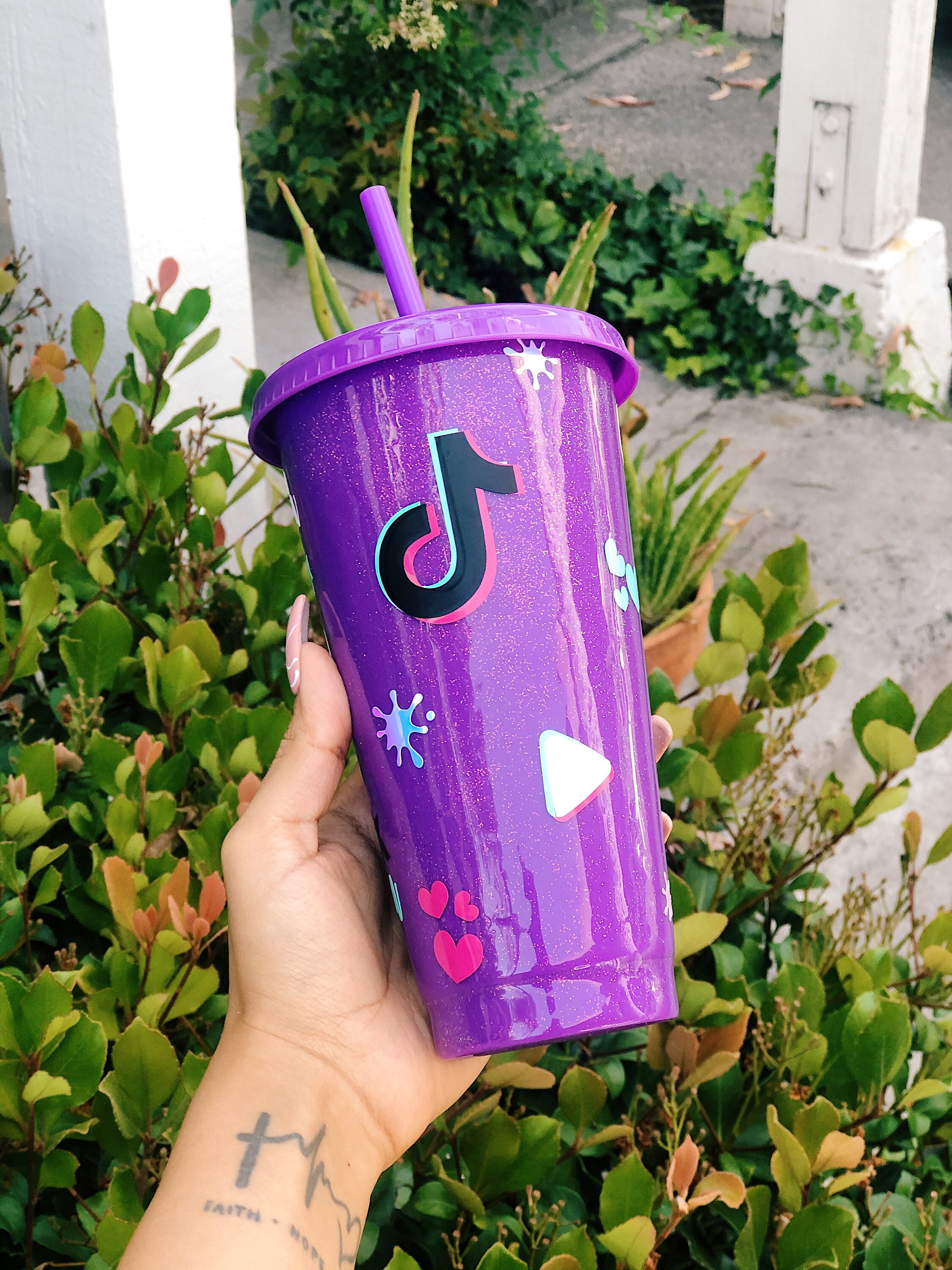 TikTok cup Purple cup TikTok queen Personalized cup Tik Etsy
