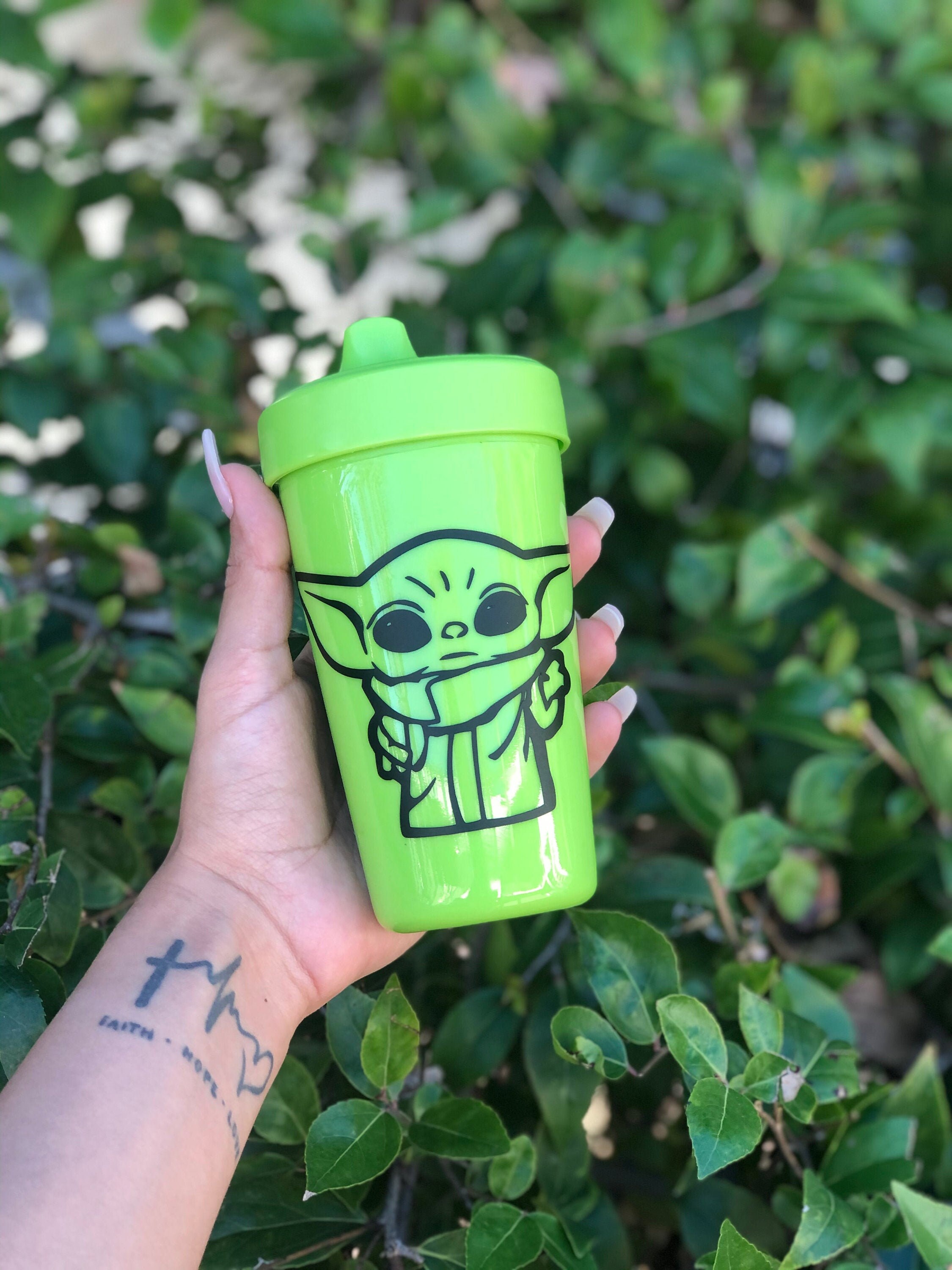 Baby Yoda Personalized Sippy cup Toddler Cup Reusable Cup Etsy
