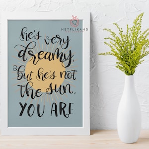 He&#39;s Not The Sun You Are Quote - Cristina Yang Quotes, TV Show Print, Grey&#39;s Anatomy Print, Printable Wall Art, Greys Anatomy Gift