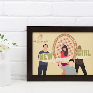 New Girl Theme Song Print - Nick Miller, TV Show Print, Jessica Day,  New Girl Print, Schmidt New Girl, Art Print Download