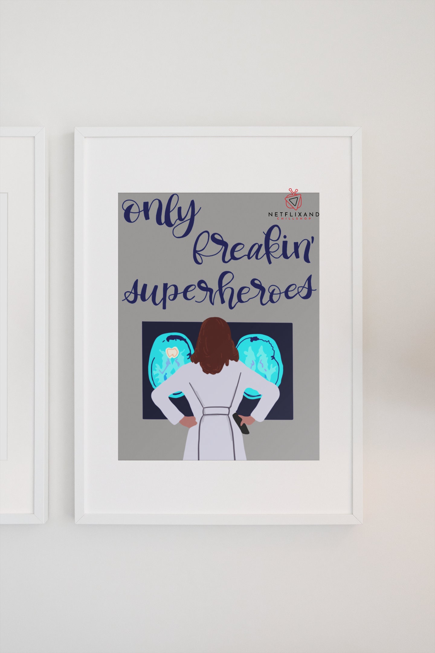 Only Freakin Superheroes Quote - Amelia Shepherd Quotes, TV Show Print,  Grey's Anatomy Print, Printable Wall Art, INSTANT DOWNLOAD - Etsy, image size:1440x2160