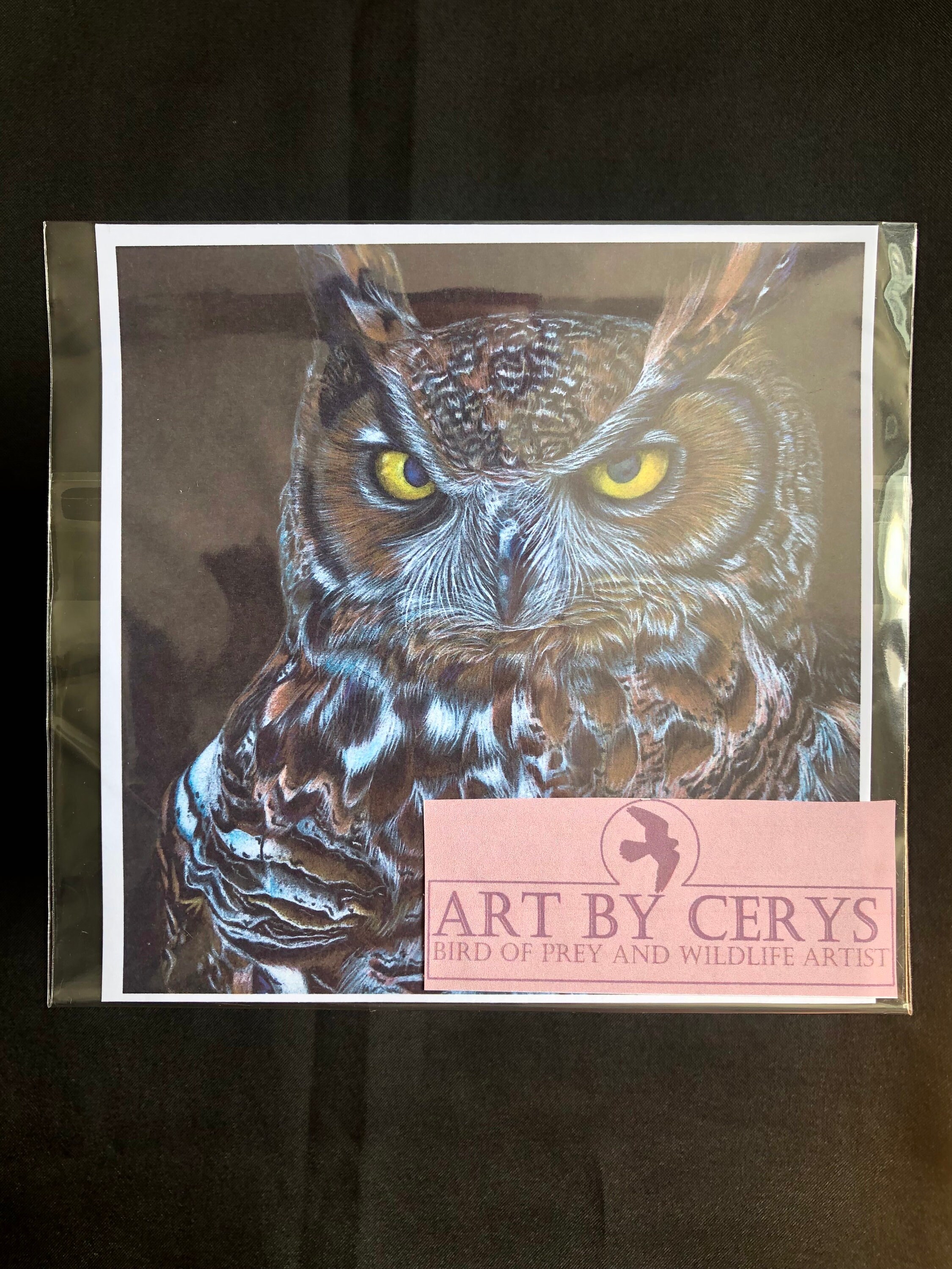 Great Horned Owl Art Print | Colored Pencil Wildlife Illustration - Etsy