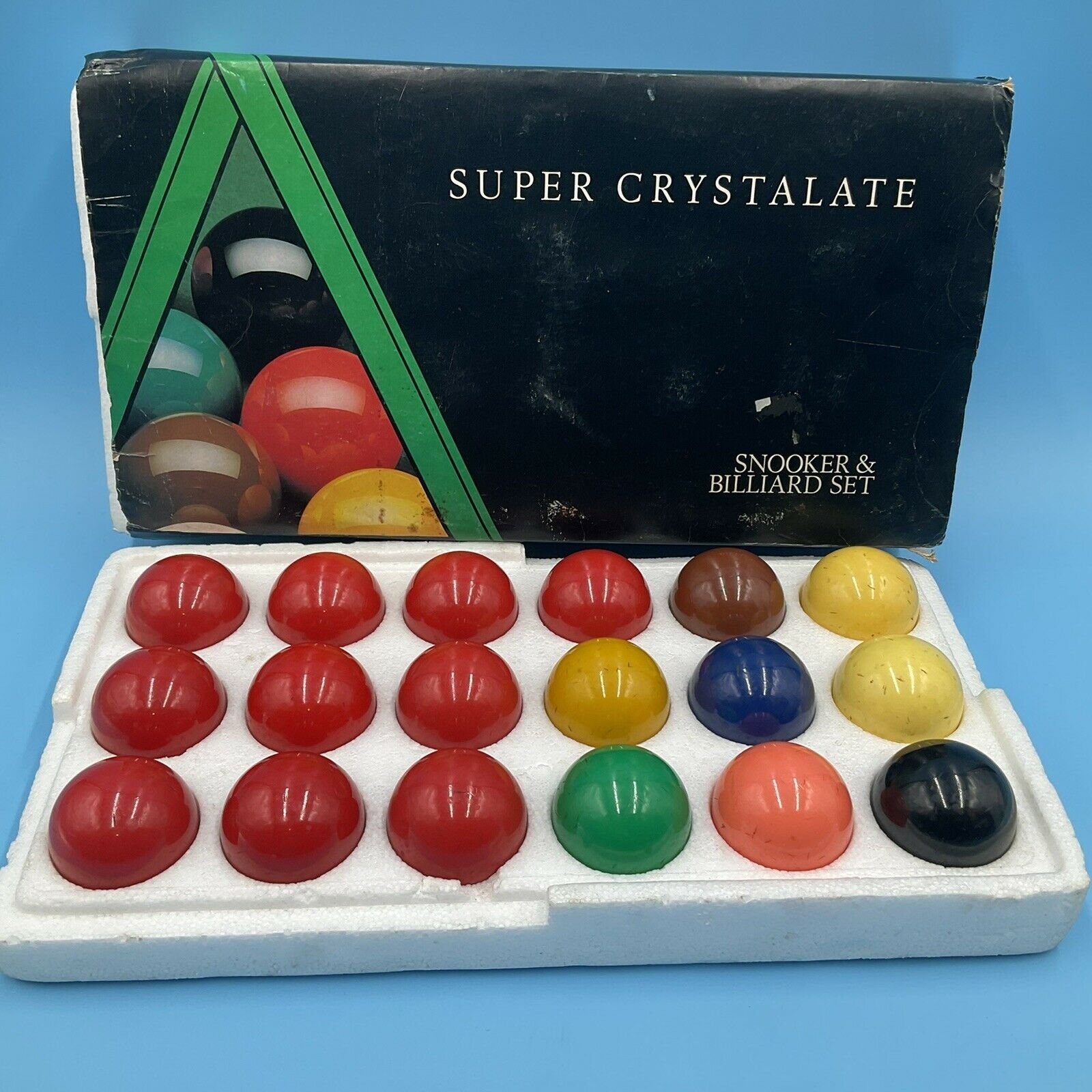 Super Crystalate Snooker & Billiard Balls Set (18 X 47.5mm Super Crystalate Snooker & Billiard Balls Set (18 X 47.5mm