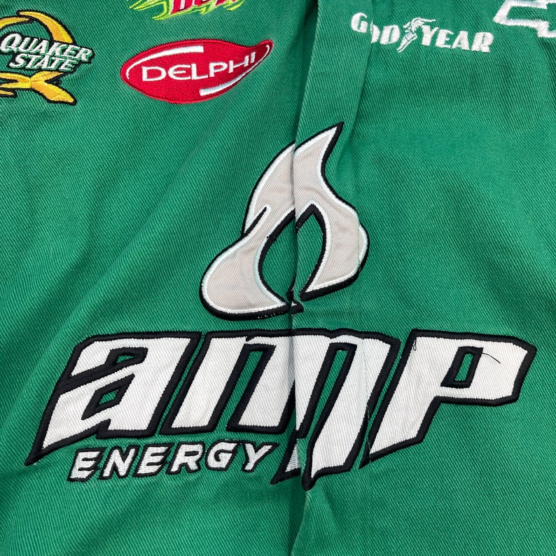 Vintage Adidas Dale Earnhardt Amp Energy Nascar Track Racing Jacket