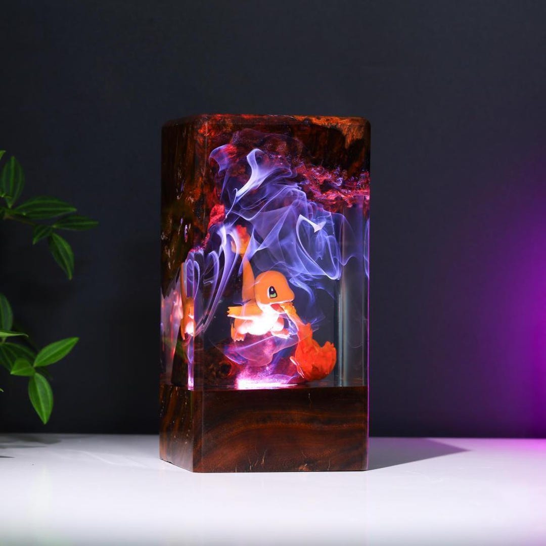 Charmander Pokemon Night Light, Fire Type Starter Art Lamp, Unique ...