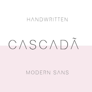 Cascada - sans serif font, Handwritten sans serif font, modern sans serif font, cricut font, Branding font, logo font, minimalistic font