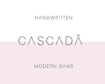 Cascada - sans serif font, Handwritten sans serif font, modern sans serif font, cricut font, Branding font, logo font, minimalistic font