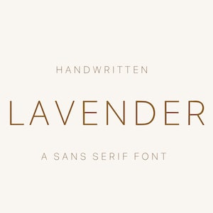 Lavender - sans serif font, Handwritten sans serif font, modern sans serif font, cricut font, Branding font, logo font, minimalistic font