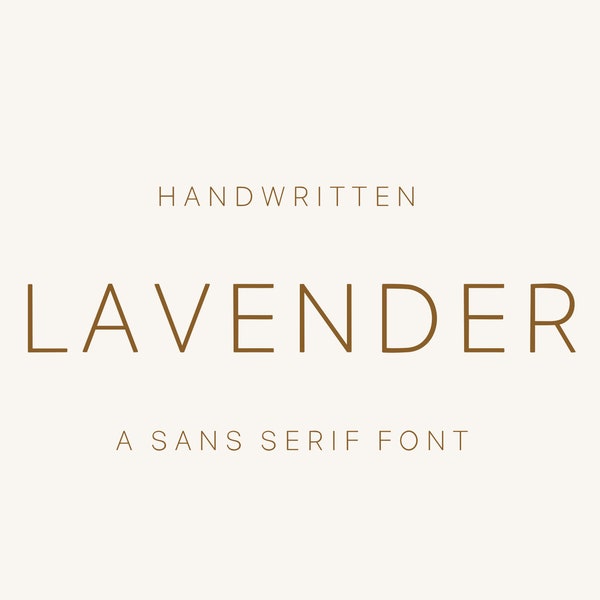 Lavender - sans serif font, Handwritten sans serif font, modern sans serif font, cricut font, Branding font, logo font, minimalistic font