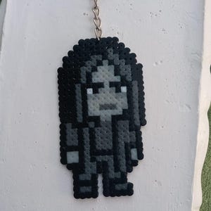 Hatred-Not Important Keychain / Handmade Pixel Art Perler Beads Keychain / Gamer Gift
