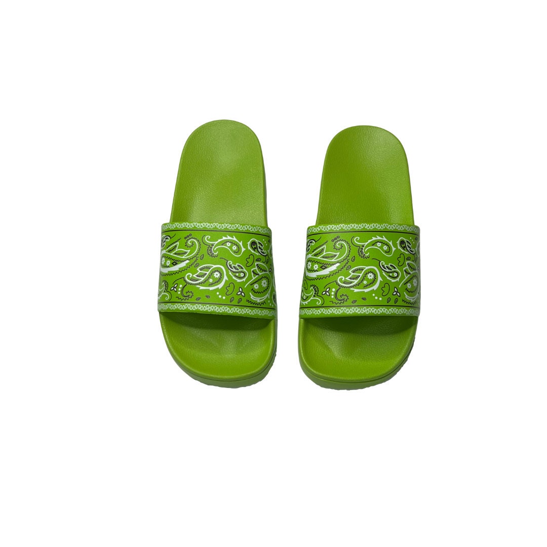 Green bandana slippers sale