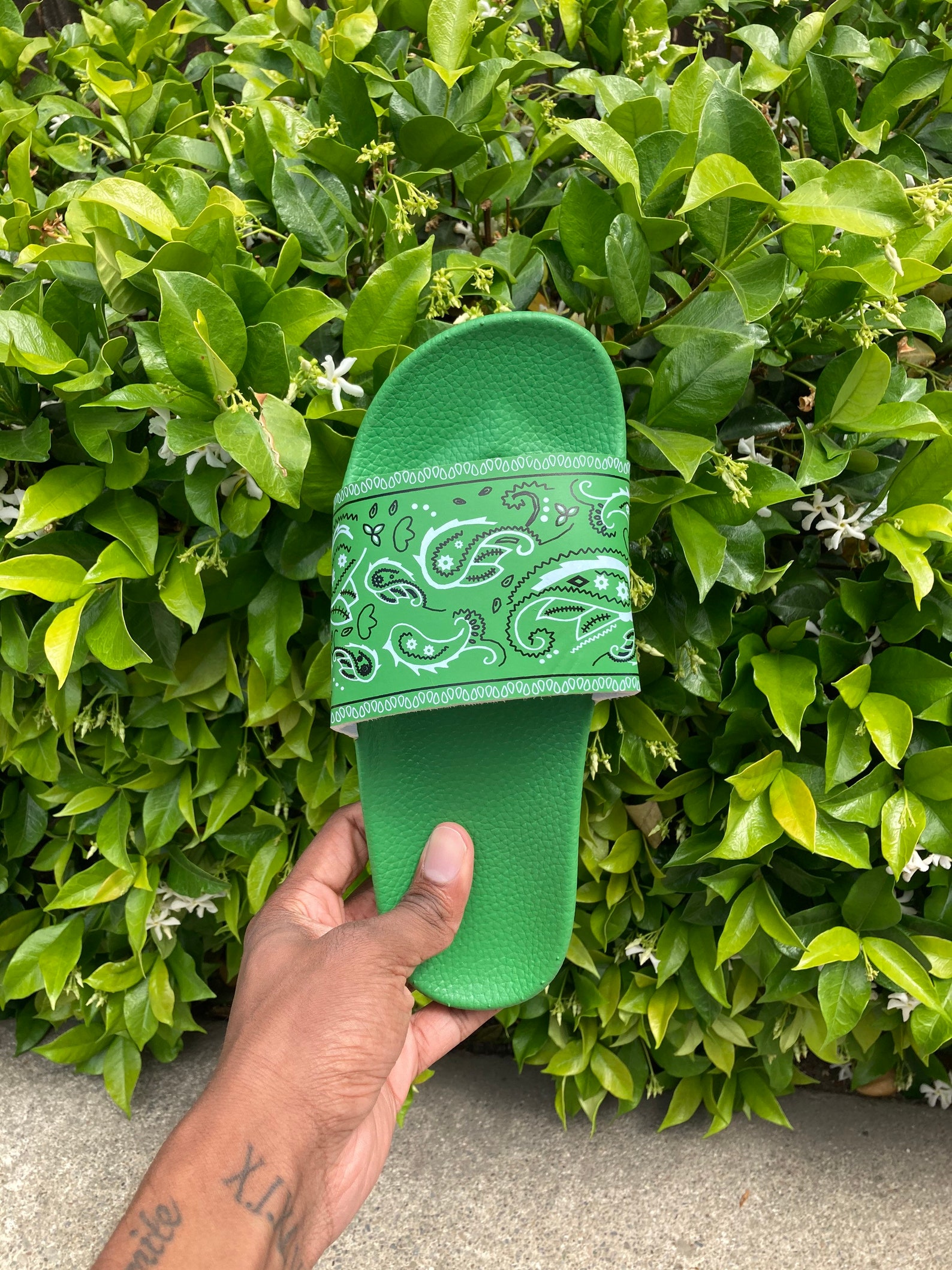 Bandana Slides Bandana Slides for Women Paisley Crip Etsy