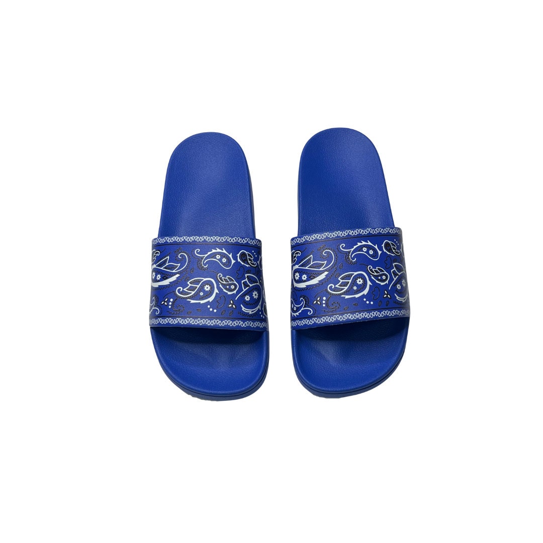 Blue cheap bandana slippers
