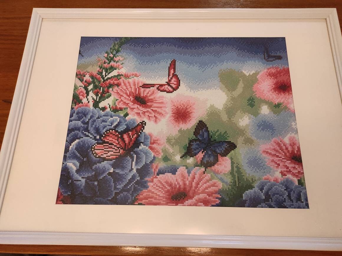 Tableau Décoratif Diamant Fait Main 80 X 60 cm avec Cadre