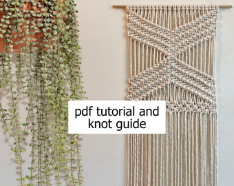 PDF TUTORIAL • intermediate macrame wall hanging, long macrame pattern pdf, intermediate macrame craft, how to macrame - P11