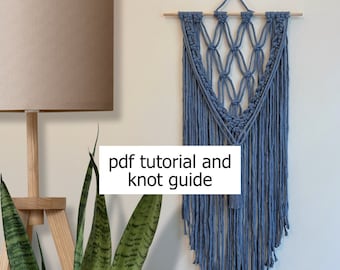 PDF TUTORIAL • easy macrame pattern pdf, beginner macrame wall hanging, easy macrame diy, how to macrame instruction, macrame pdf - P3