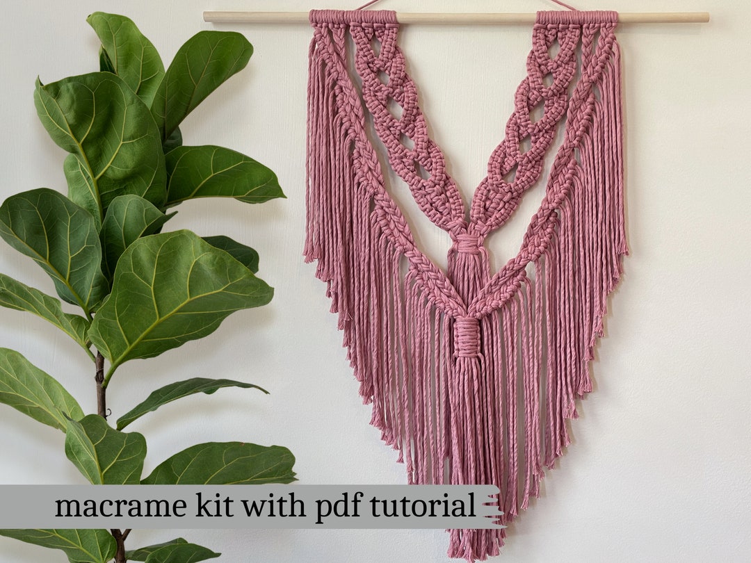 DIY KIT Large Macrame Wall Hanging Kit Diy Macrame Pattern Etsy