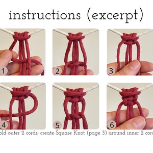 PDF TUTORIAL easy macrame garland, christmas tree garland, diy holiday decor, holiday crafts, beginner macrame pattern pdf P13 image 7