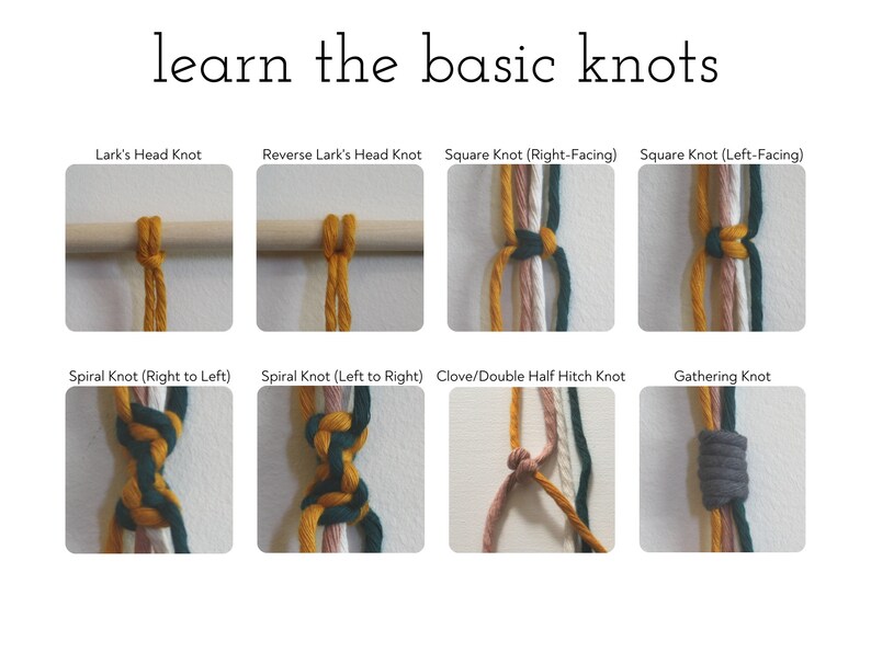 PDF GUIDE Macrame Knot Guide Beginner Macrame Tutorial Pdf Etsy