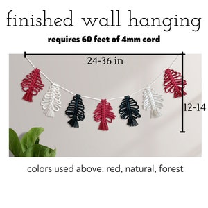 PDF TUTORIAL easy macrame garland, christmas tree garland, diy holiday decor, holiday crafts, beginner macrame pattern pdf P13 image 4