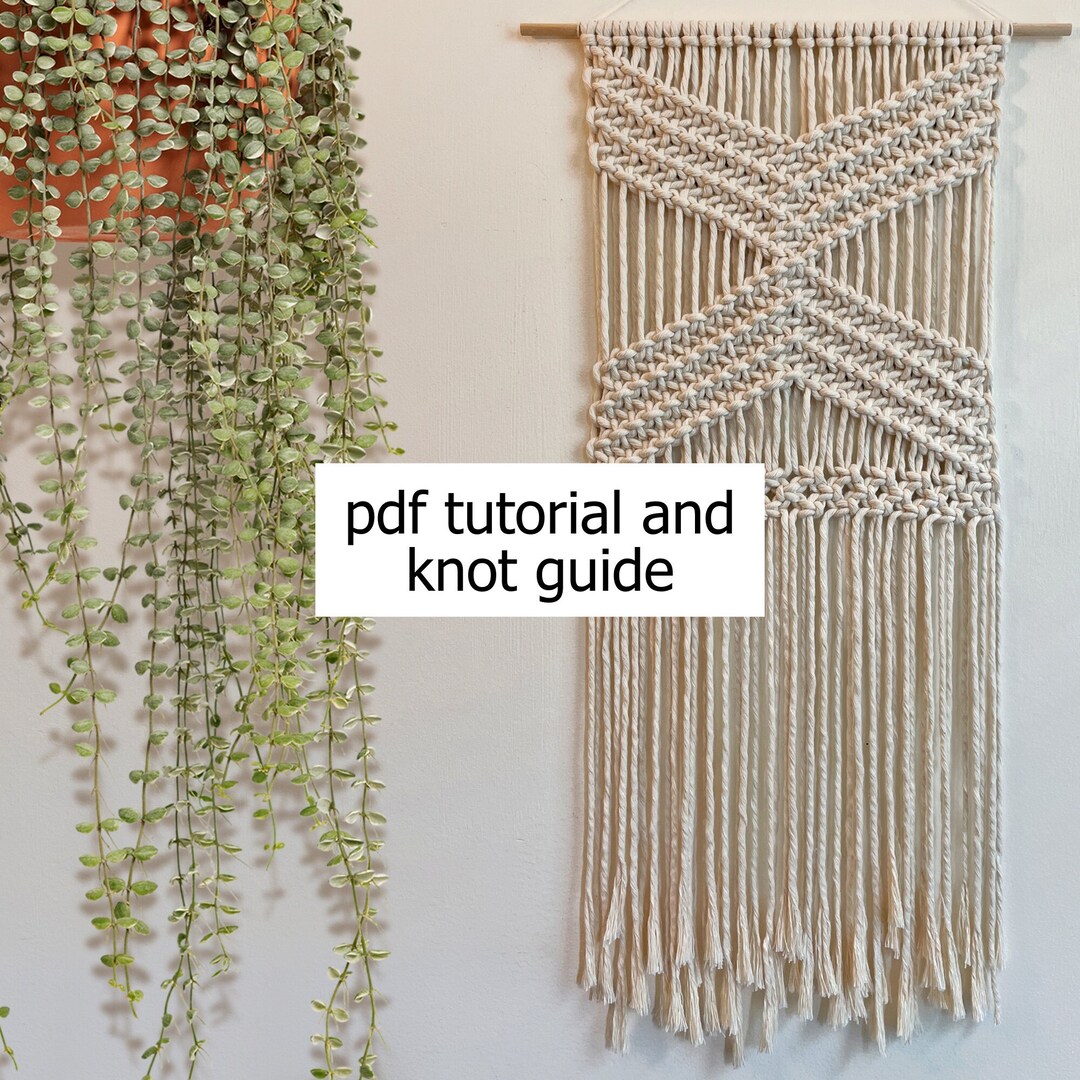 PDF TUTORIAL Intermediate Macrame Wall Hanging, Long Macrame Pattern ...