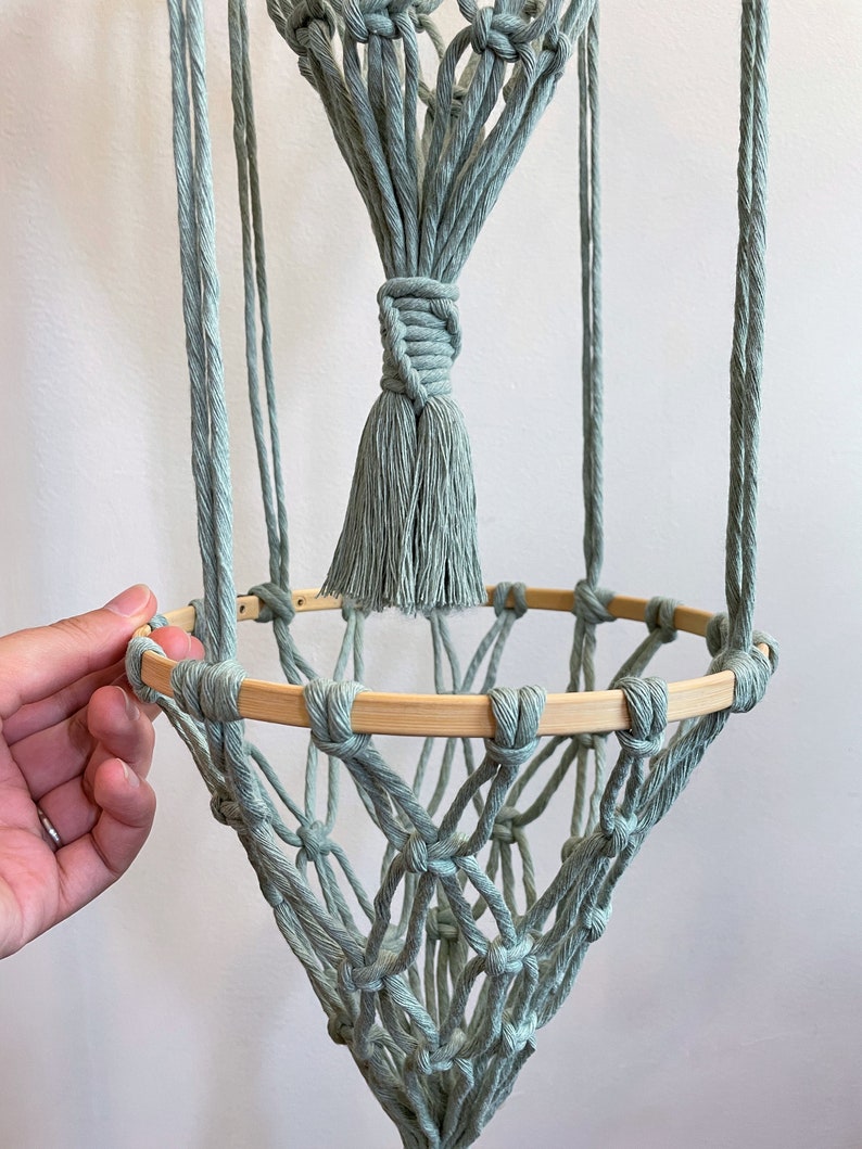 PDF PATTERN diy macrame hanging basket easy macrame pattern Etsy