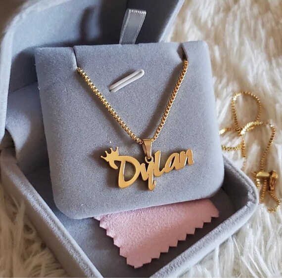 Platinum name necklace deals