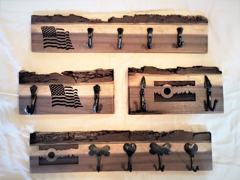 Wood Wall Plaque with Hooks Etsy