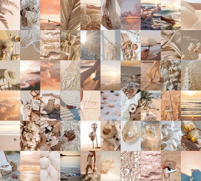 Aesthetic Wall Collage Kit Digital Download for Print / Gold Etsy