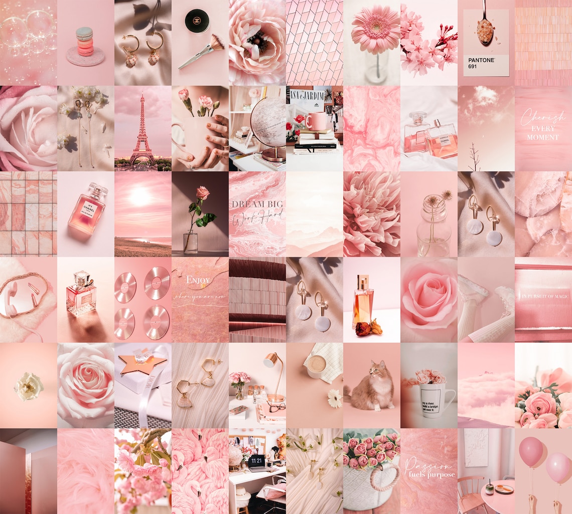 Pink Aesthetic Wall Collage Laptop