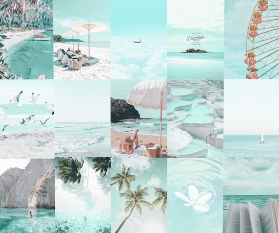 Wall Collage Kit Aesthetic Beach 60pcs Digital Photo Etsy