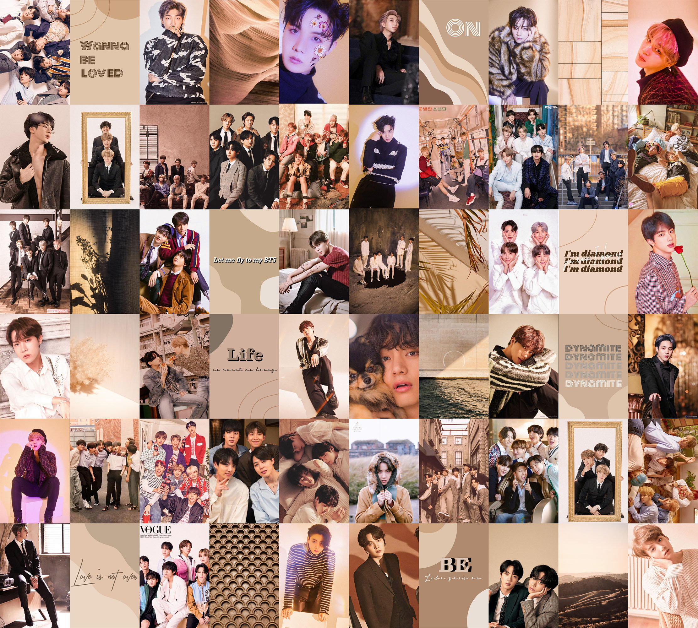 Wall Collage Kit Digital BTS / Bangtan Boys KPOP Wall Art / Etsy