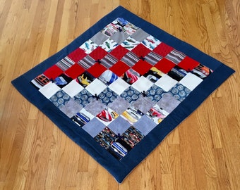 Muscle Car Mania - Handmade Baby Quilt, Baby Boy Blanket, Car Theme, Boy Gift, Navy, Crib Blanket