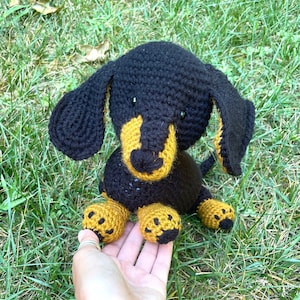 Crochet Puppy, Stuffed Crochet Dog, Crochet Dog Plush, Crochet Dachshund, Stuffed Dachshund