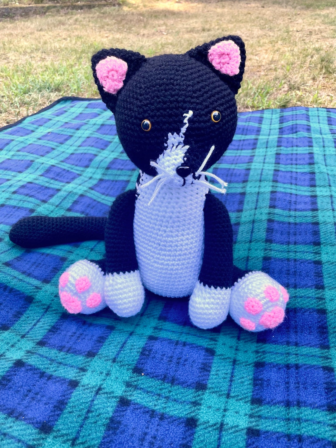 Crochet Stuffed Cat, Handmade Cat Plush, Crochet Cat Plush, Crochet